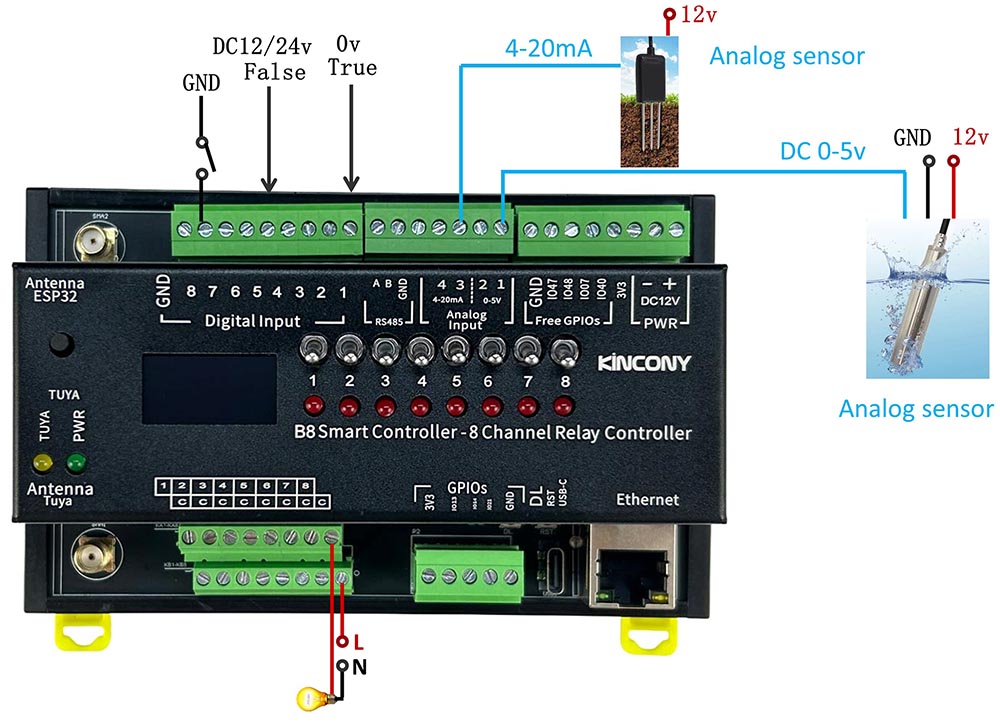 esp32 8 channel relay module