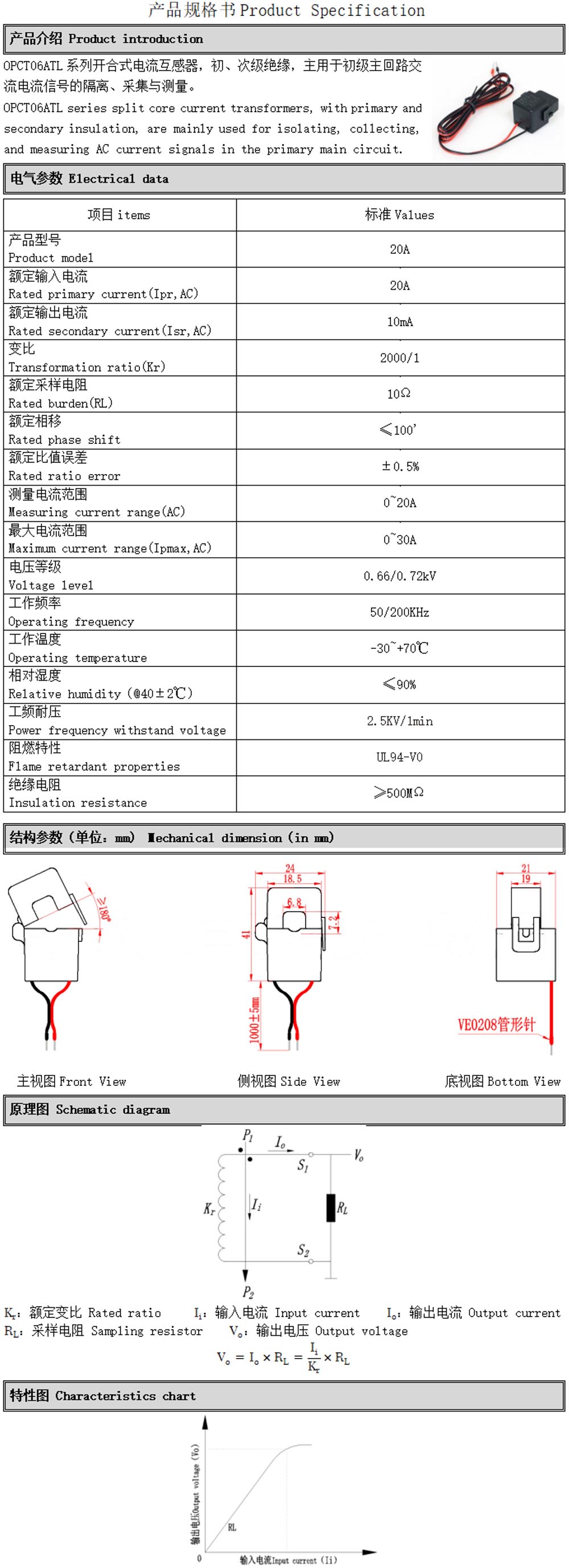 20A CT clamp