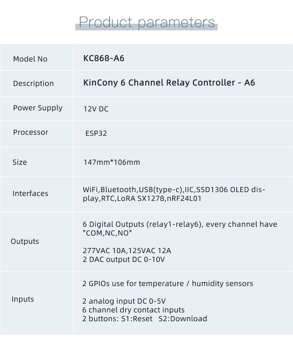 kc868-a6 esp32 relay