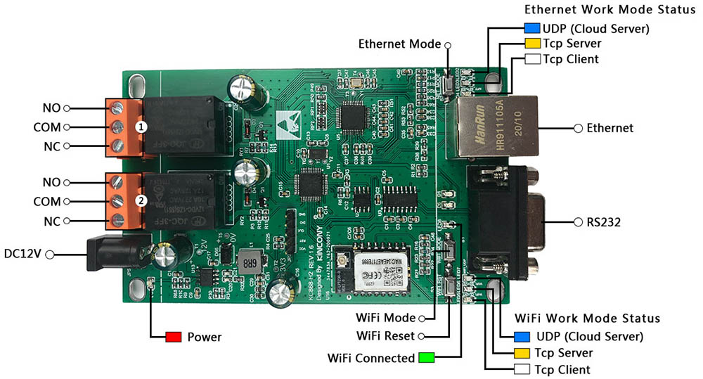 kc868-h2b wifi ethernet relay