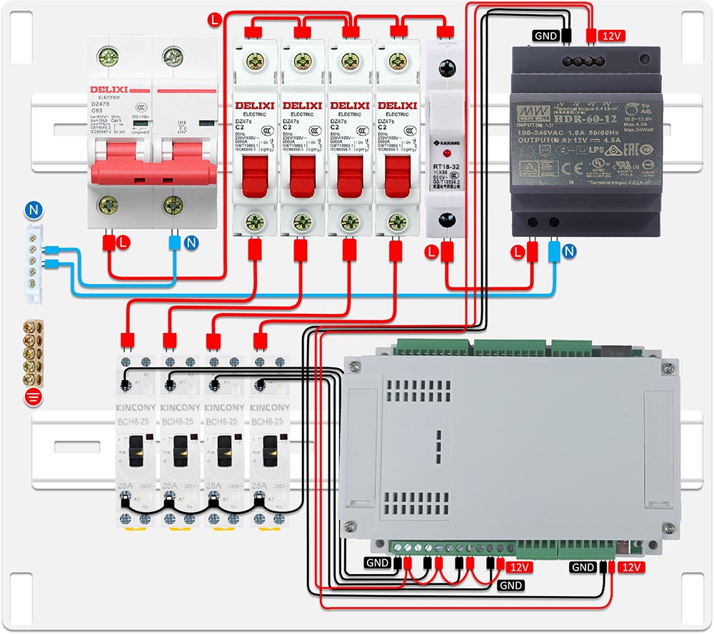 smart electrical distribution panel schematic