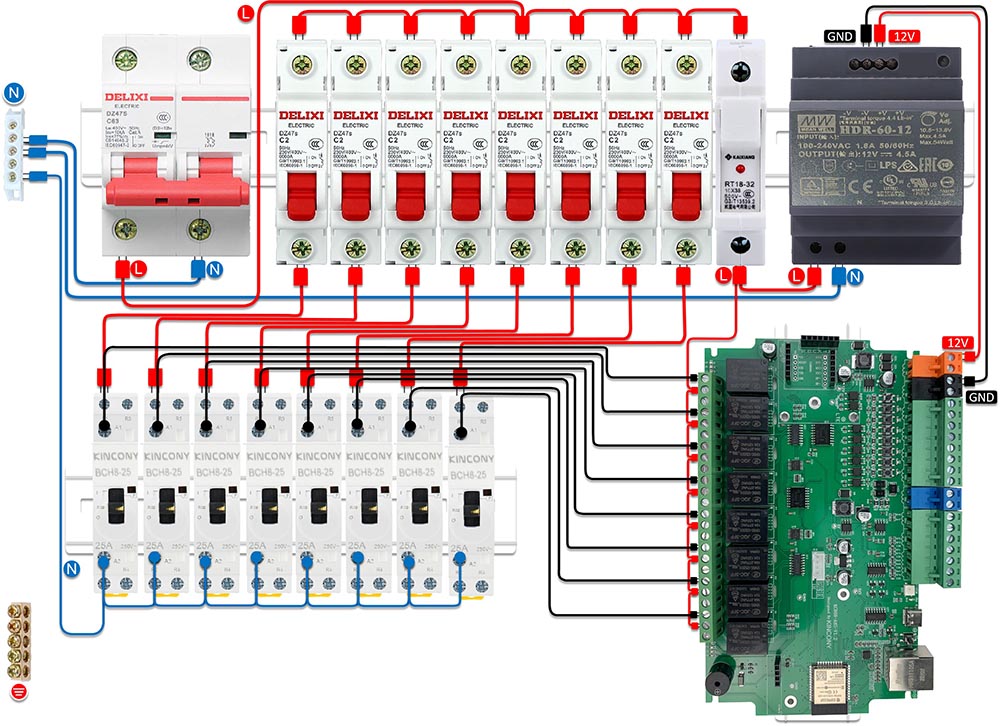 smart electrical distribution panel schematic