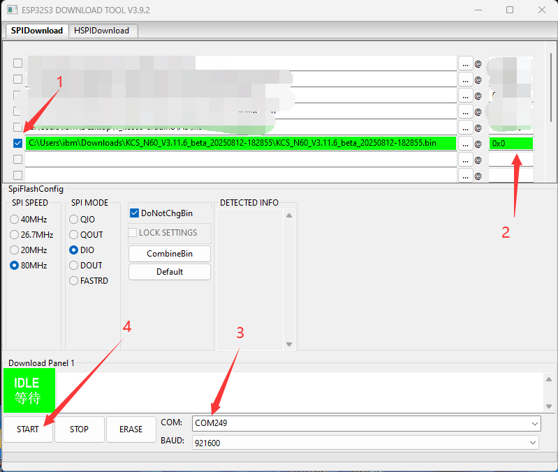 esp32s3 download tool