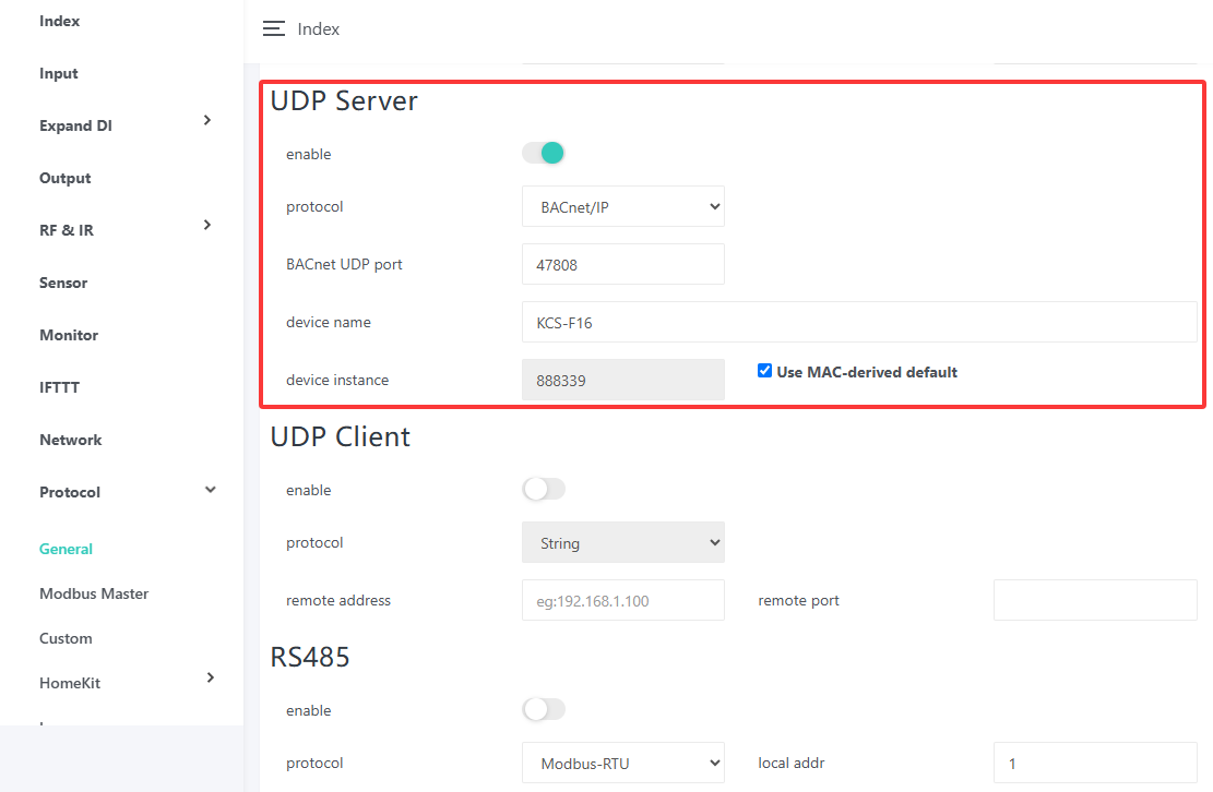 udp bacnet