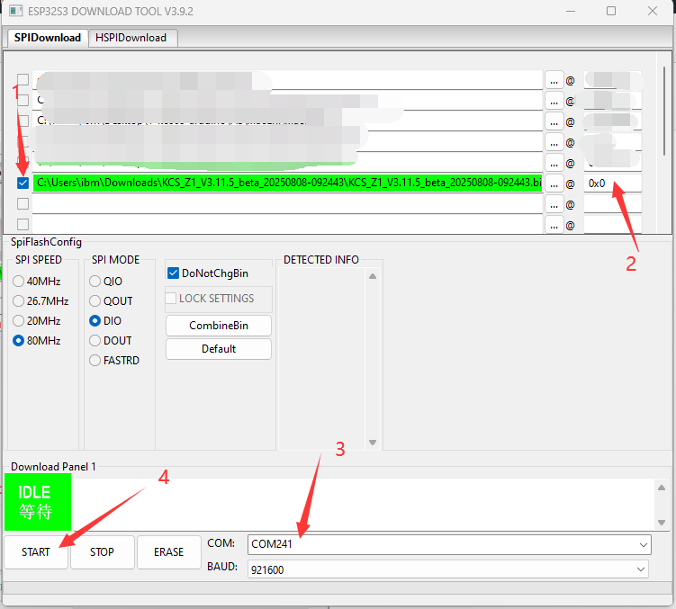 esp32s3 download tool