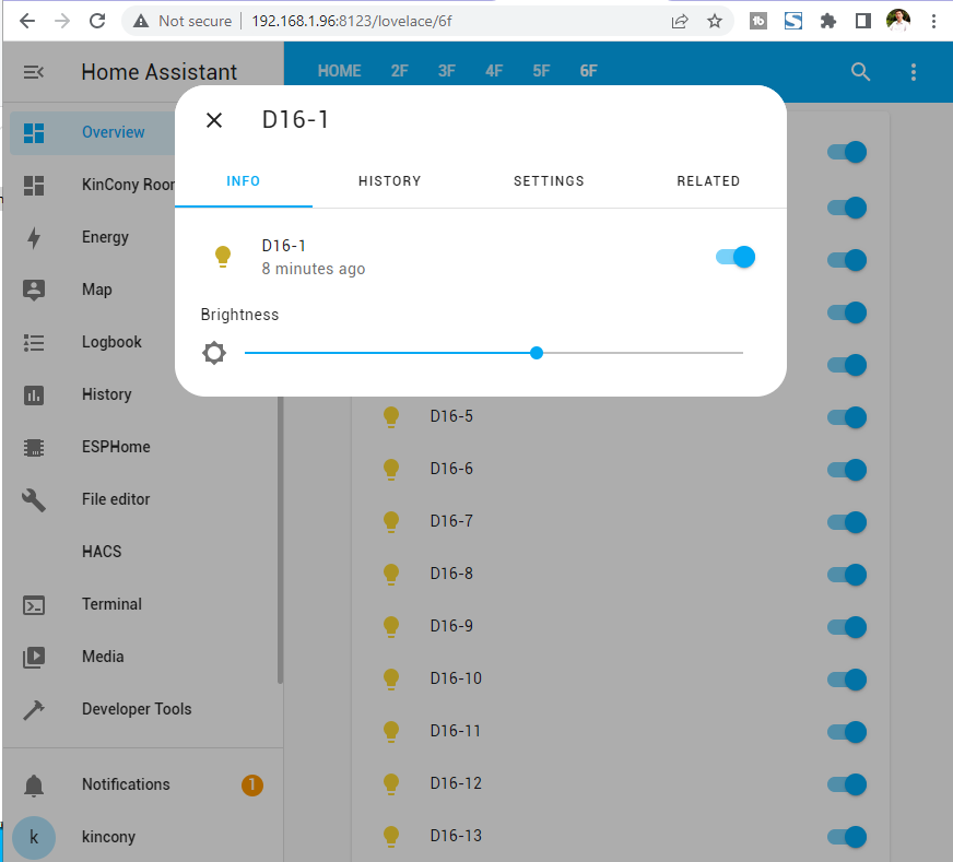 home assistant dimmer