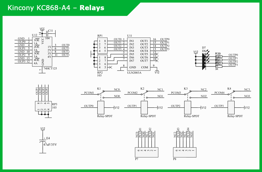 kc868-a4 relay circuit